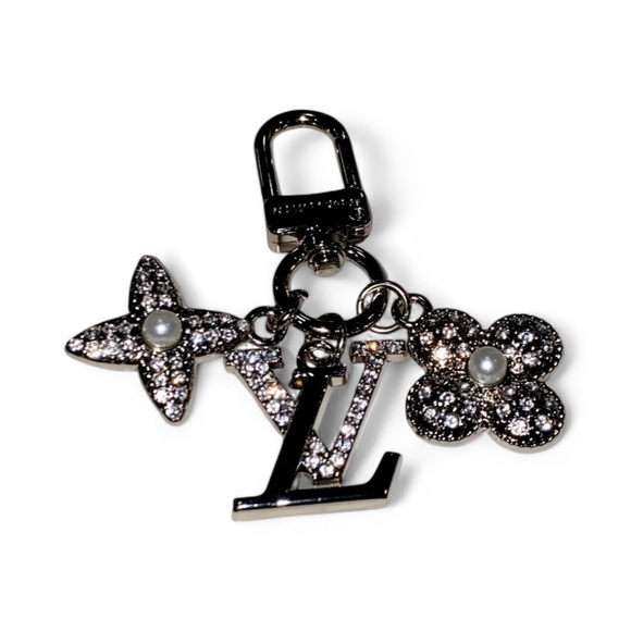 Silver Floral Purse Charm - Picture 1 of 5